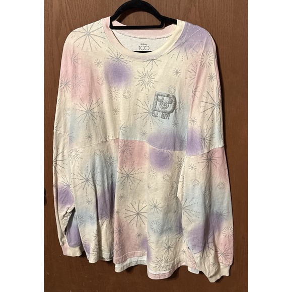 Disney Spirit Jersey 100th Anniversary Exclusive Sz XXL Tie Dye Sparkle Tub19